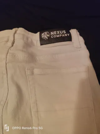 Jeans uomo bianchi strappati con glitter