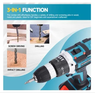 Taladro Percutor Inalámbrico 21V + Accesorios