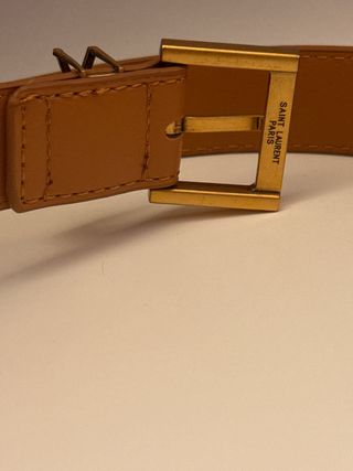 Cintura Saint Laurent pelle cuoio oro