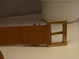 Cintura Saint Laurent pelle cuoio oro