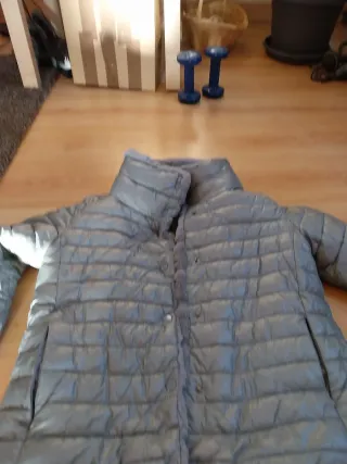 Chaqueta de pelo gris