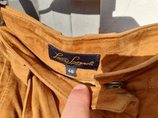 Gonna scamosciata marrone con cintura