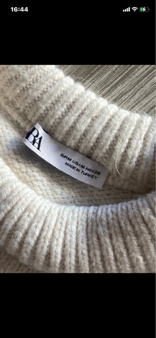 Jersey Zara Fair Isle Beige Multicolor