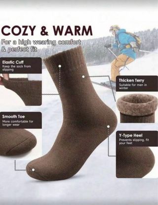 6 Pares Calcetines Térmicos Gruesos
