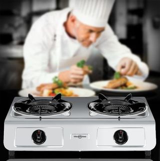 Vitrokitchen Hornillo Inox 2 Quemadores