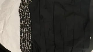 Top fiesta Zara sin tirantes negro talla 36