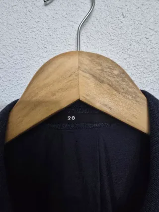 Americana azul cuadros hombre