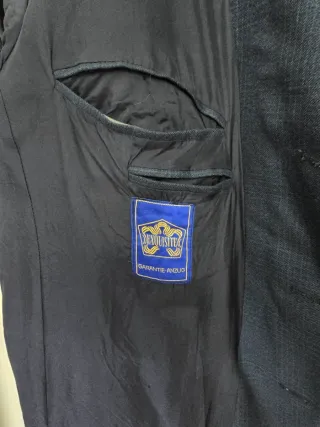 Americana azul cuadros hombre