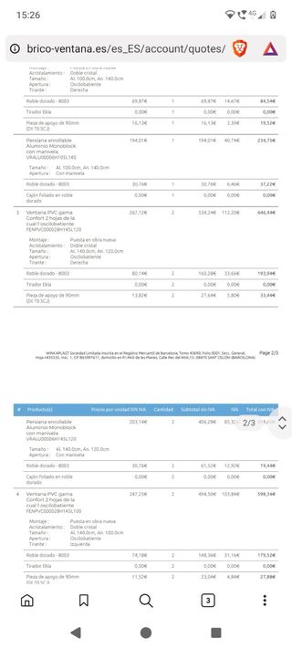 Ventana PVC con persiana
