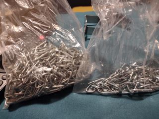 350 Ganchos Metálicos Cortina Plata