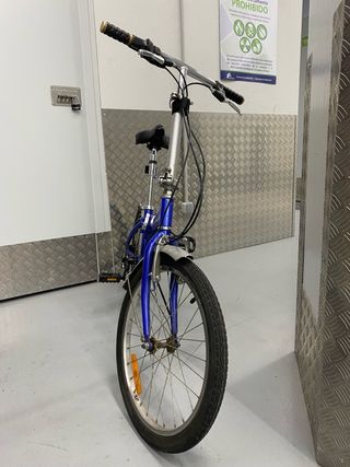 Bicicleta Plegable Azul