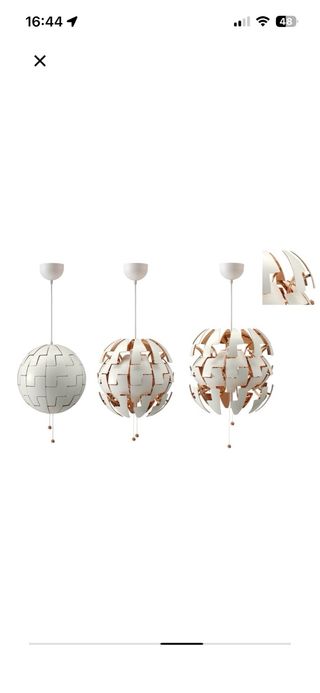 Lámpara Techo IKEA PS 2014 Blanco/Cobre