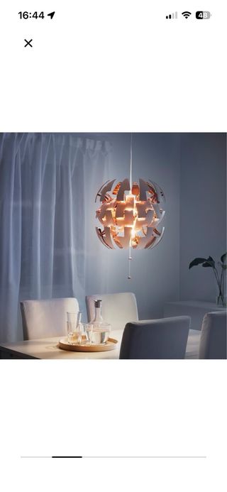 Lámpara Techo IKEA PS 2014 Blanco/Cobre