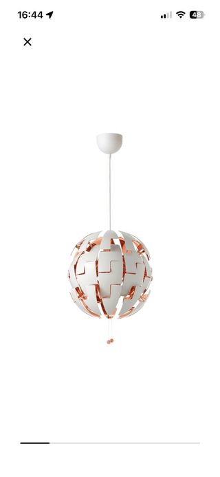 Lámpara Techo IKEA PS 2014 Blanco/Cobre