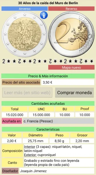 Moneda 2€ Conmemorativa Francia