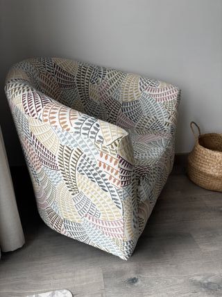 Butaca sillón tapizado multicolor