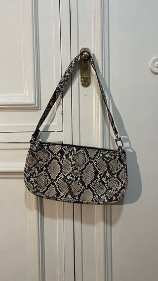 Bolso de hombro estampado serpiente