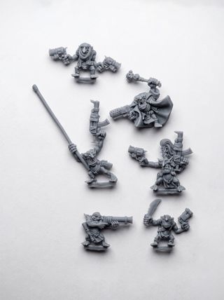 11 Gretchin Orks Red Gobo Lider Portaestandarte