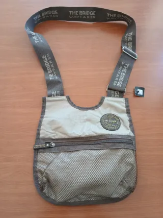 Borsa Tracolla Bridge tela beige 26x28. Nuova