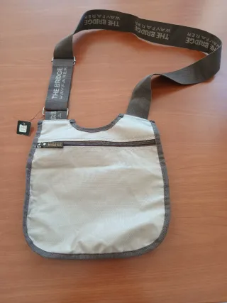 Borsa Tracolla Bridge tela beige 26x28. Nuova