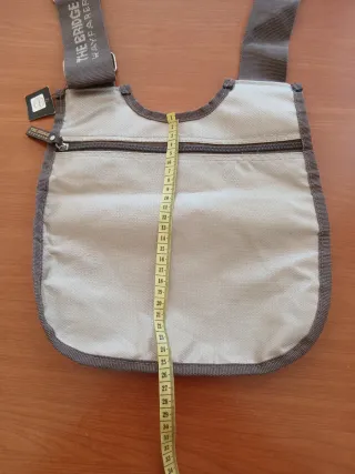 Borsa Tracolla Bridge tela beige 26x28. Nuova