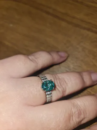 Anillo Turmalina Ovalada Plata