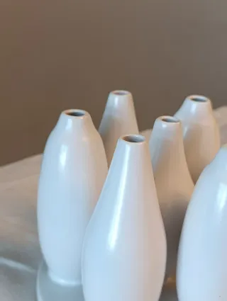 Vaso Design Soliflor Scultoreo Bianco