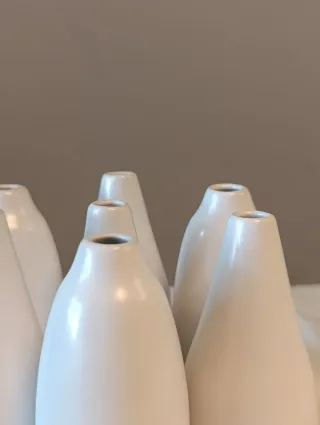 Vaso Design Soliflor Scultoreo Bianco