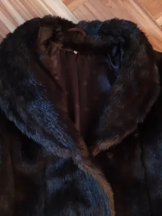 Chaquetón Piel Sintética Marrón