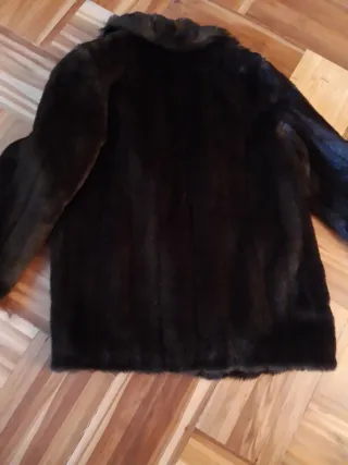 Chaquetón Piel Sintética Marrón