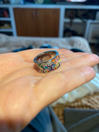 Anillo Multicolor Plata Nuevo