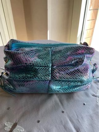 Pochette PAOLO CANE cangiante turchese Vintage