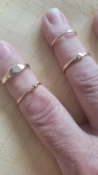 Lote Anillos Dorados y Plateados