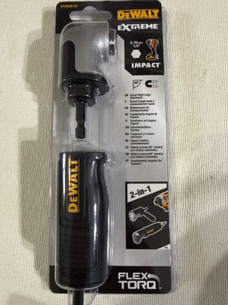 DeWALT EXTREME IMPACT 6.35mm 1/4 Adaptador Angular