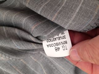 Completo Tailleur Gonna e Giacca Grigio Righe