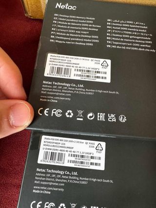 Ram 64GB DDR5 RGB Netac Shadow 4800 (16GB x4) C40