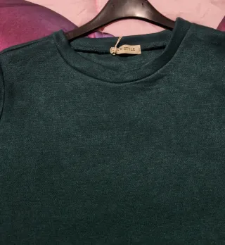 Maglia donna taglia unica color petrolio