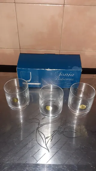 3 Vasos Bohemia Cristal Sonia