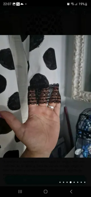 Traje Flamenca Talla 38 Negro/Blanco