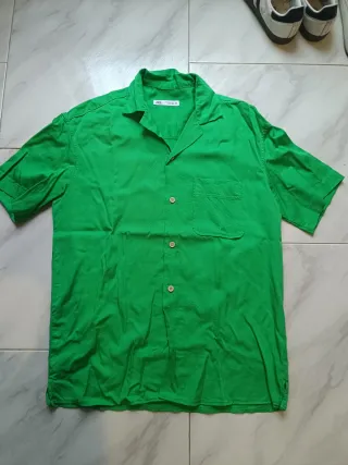 Camisa Zara Verde Talla M