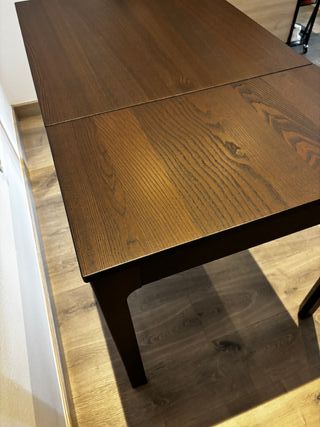 Mesa comedor extensible IKEA madera oscura