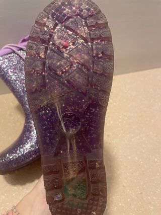 Botas de agua LICO moradas con purpurina