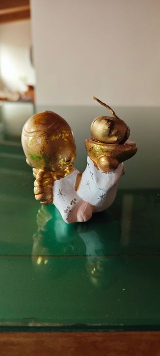 Angioletto porta candela decorazioni natalizie