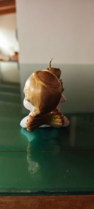 Angioletto porta candela decorazioni natalizie