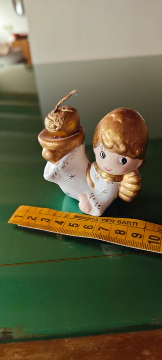 Angioletto porta candela decorazioni natalizie