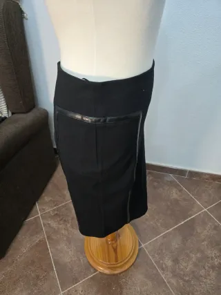 Falda negra  larga
