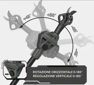 Kit Potatura 4in1 Motosega Cesoia Asta Faro
