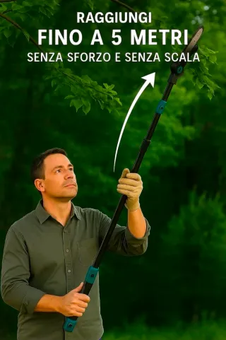 Kit Potatura 4in1 Motosega Cesoia Asta Faro