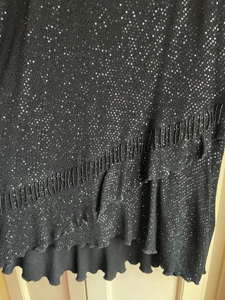 Falda brillante con lentejuelas negra de fiesta