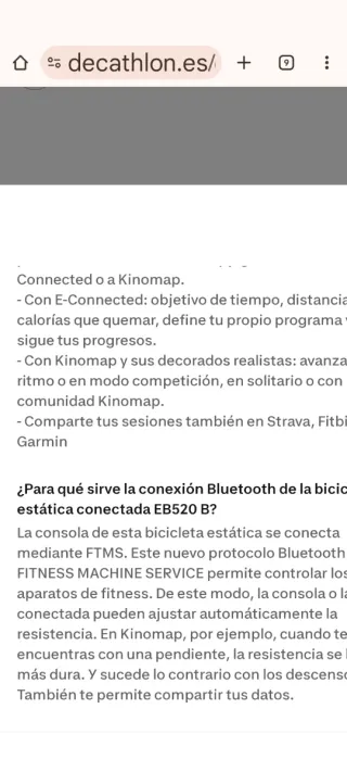 Bicicleta Estática Domyos EB520B